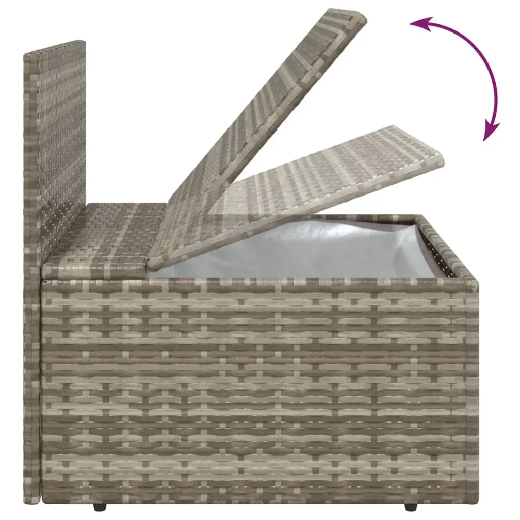 Garden Middle Sofa with Cushions in Grey