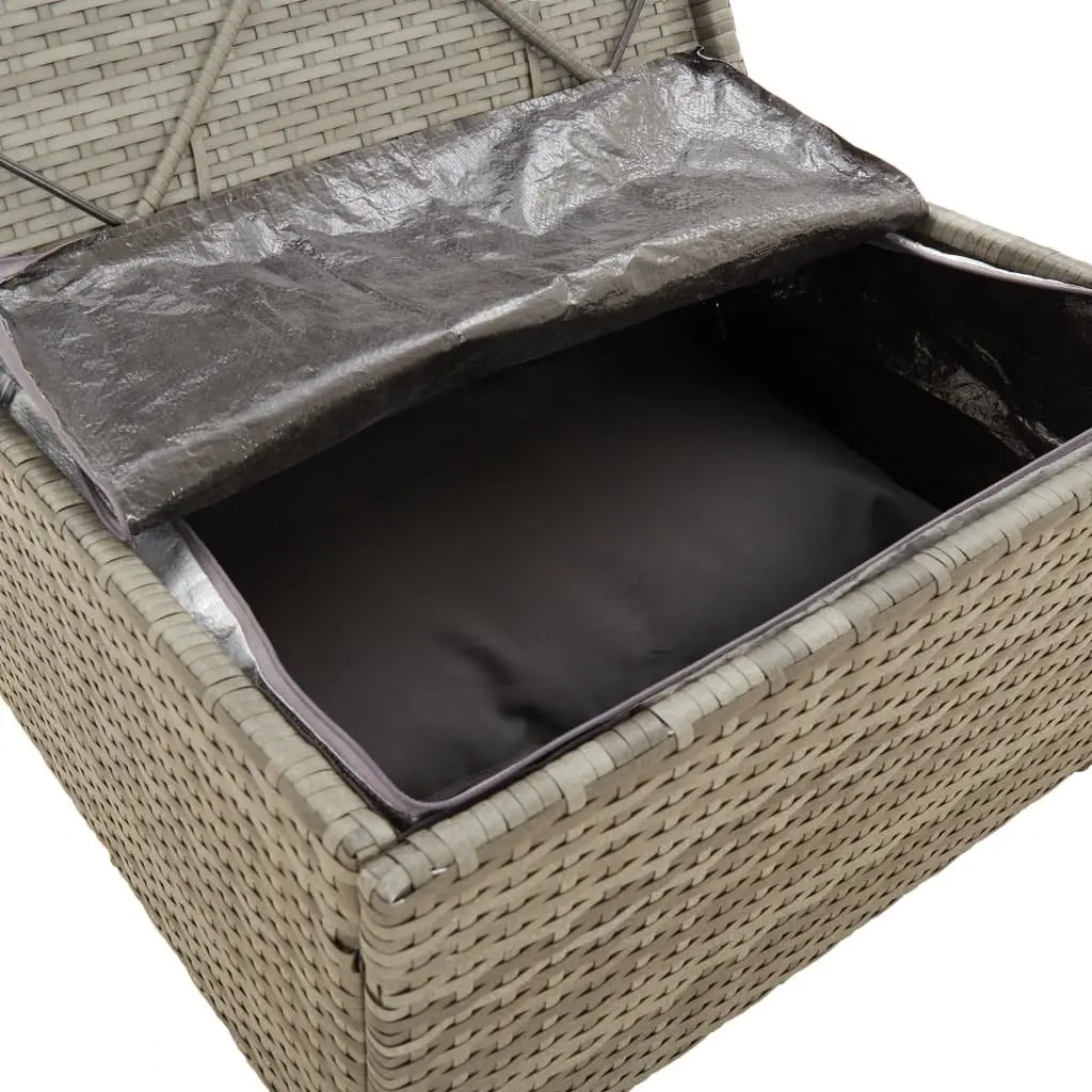3 Piece Grey Garden Lounge Set with Cushions