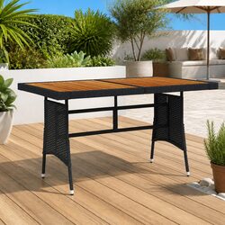 Stylish Black Garden Dining Table for Outdoor Spaces