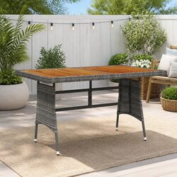Stylish Grey Garden Dining Table 130x70x72cm
