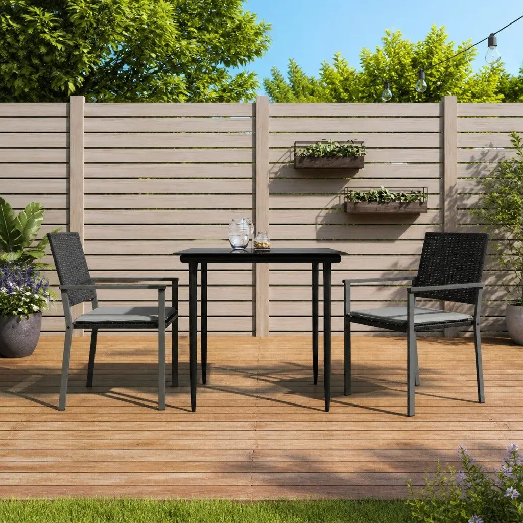 3 Piece Garden Dining Set with Cushions