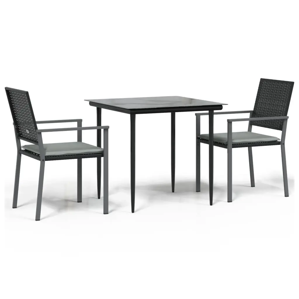 3 Piece Garden Dining Set with Cushions