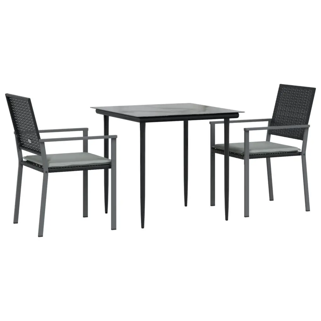 3 Piece Garden Dining Set with Cushions