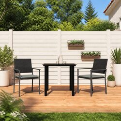 Durable 3 Piece Garden Dining Set for Patios