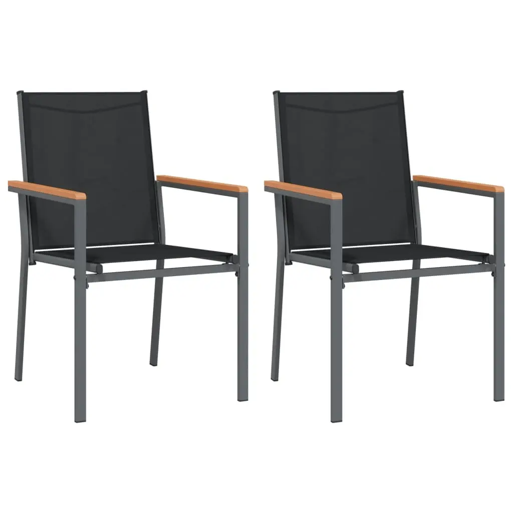 3-Piece Black Outdoor Garden Dining Set