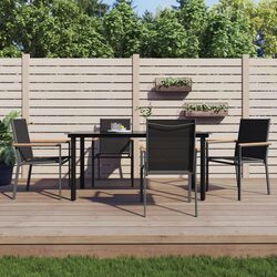 Durable 5-Piece Garden Dining Set with Textilene Chairs