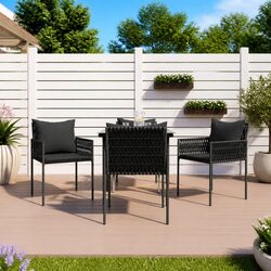 Sturdy 5 Piece Garden Dining Set with Cushions