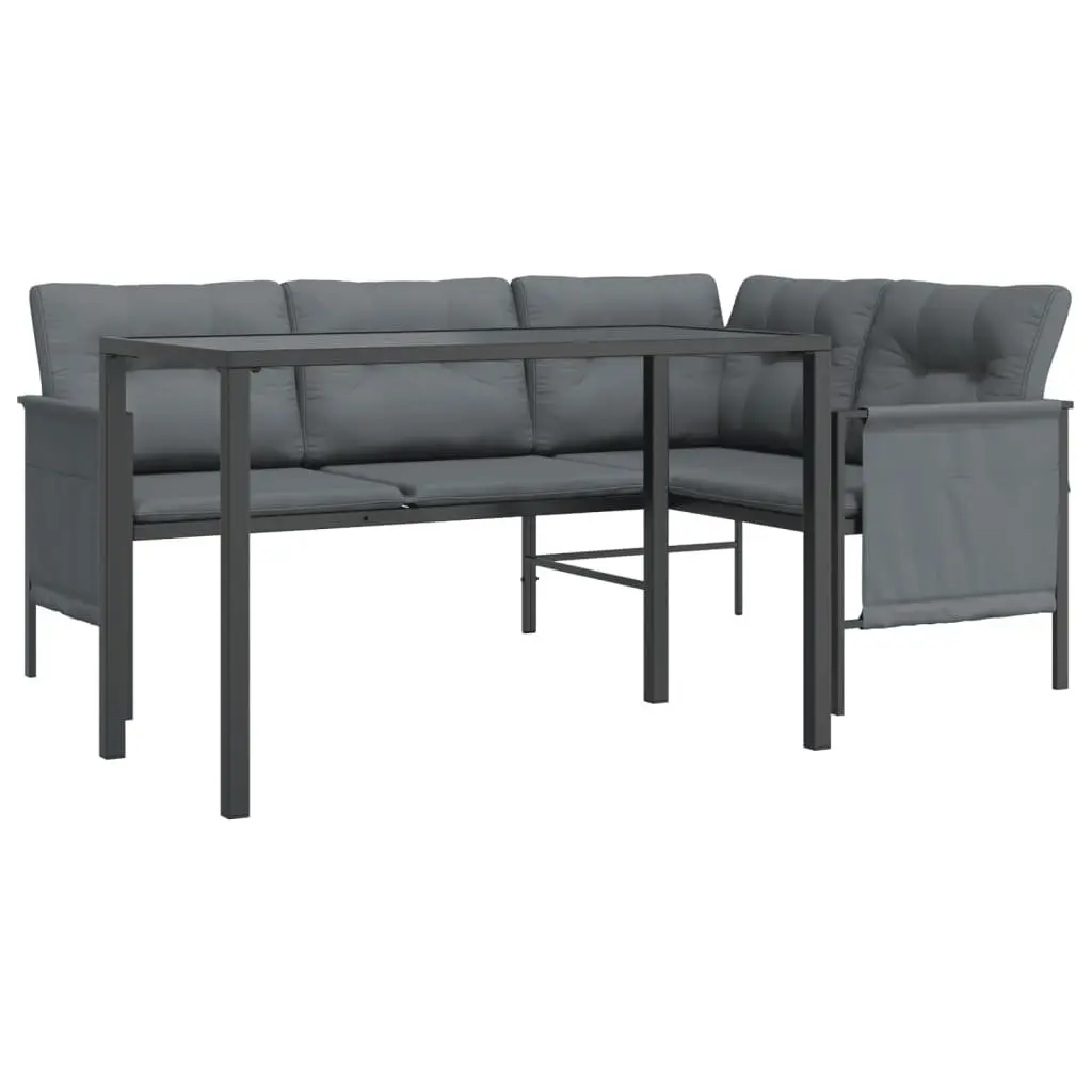 2 Piece Anthracite Garden Dining Set