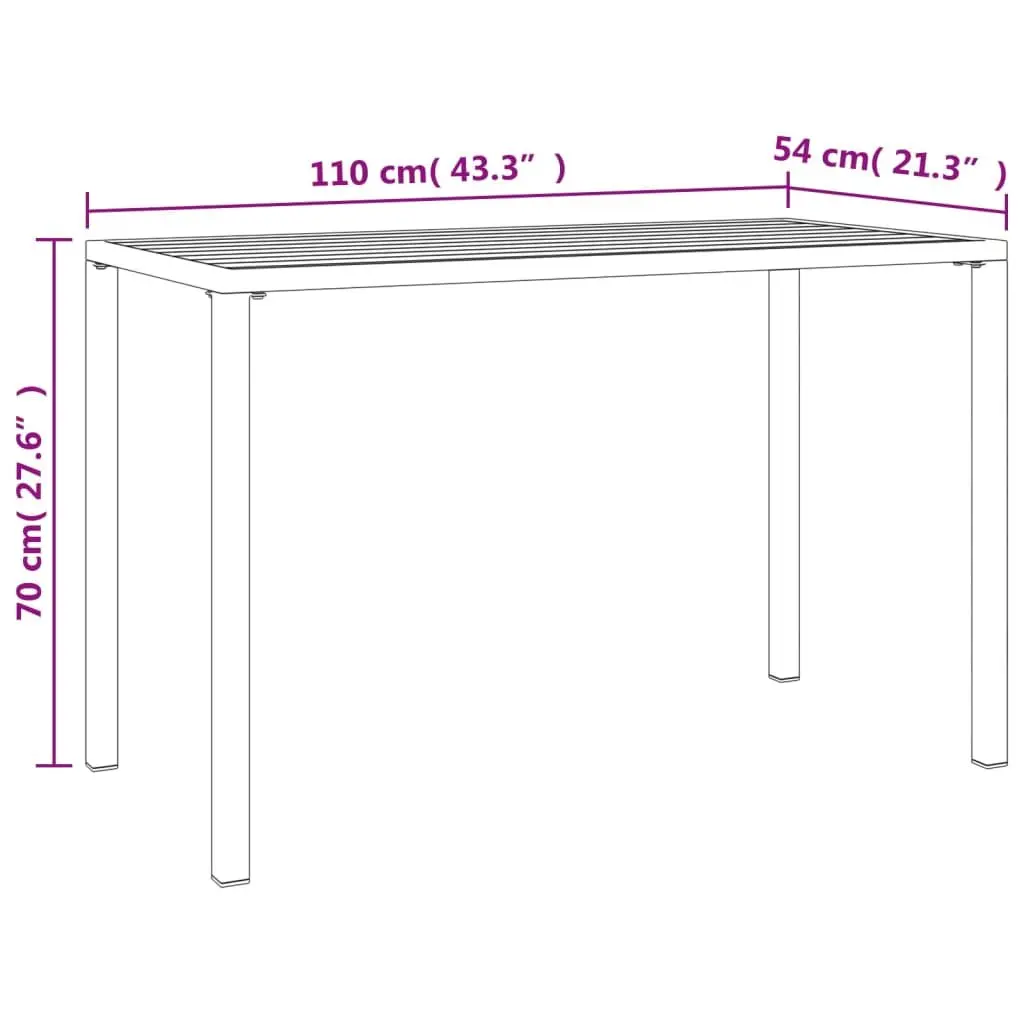 2 Piece Anthracite Garden Dining Set
