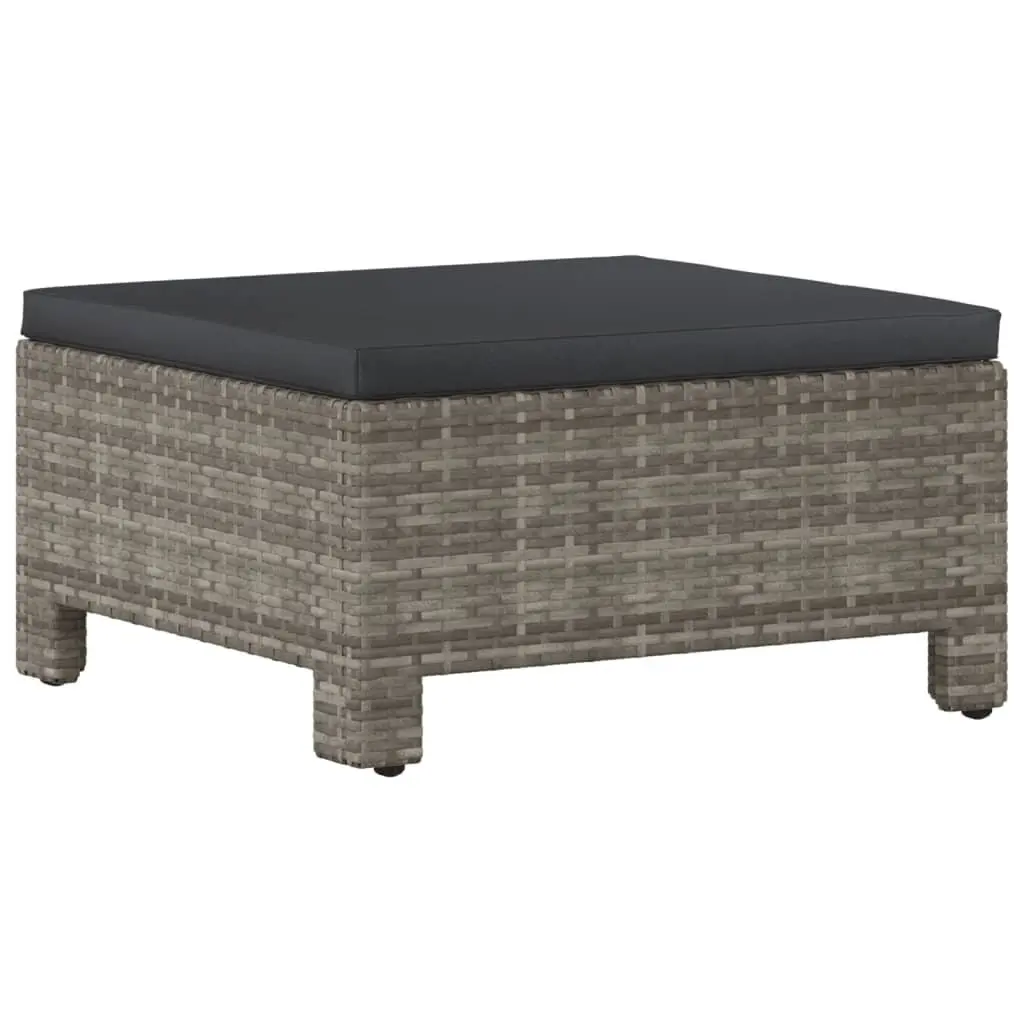 5 Piece Grey Poly Rattan Outdoor Lounge Set