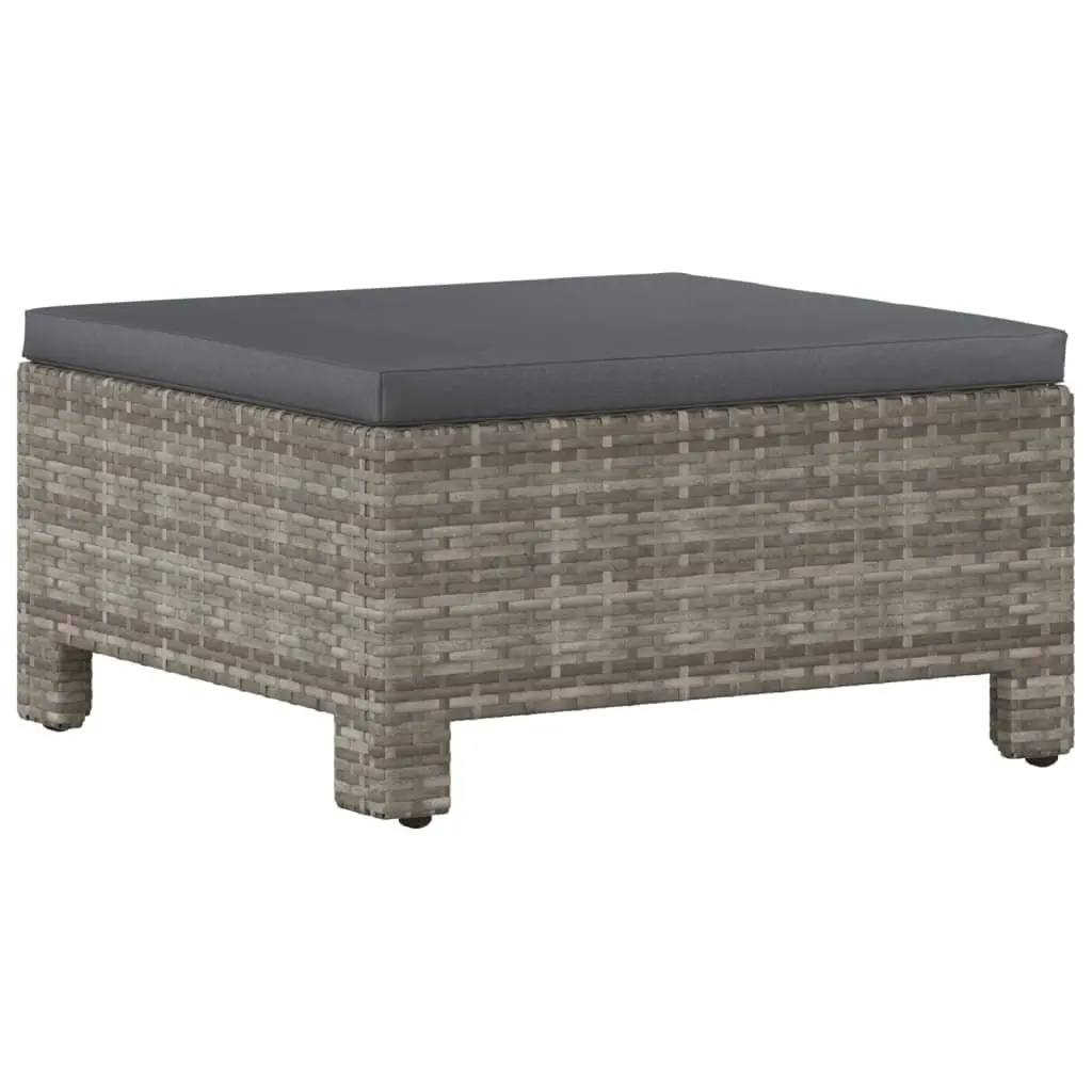 9 Piece Grey Poly Rattan Garden Lounge Set