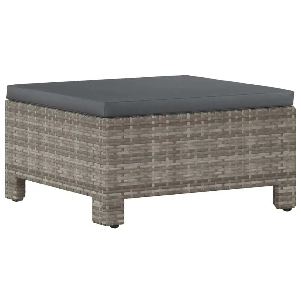 8 Piece Garden Lounge Set in Grey Poly Rattan
