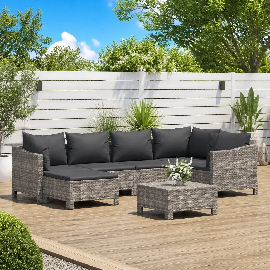 7 Piece Modular Garden Lounge Set with Cushions