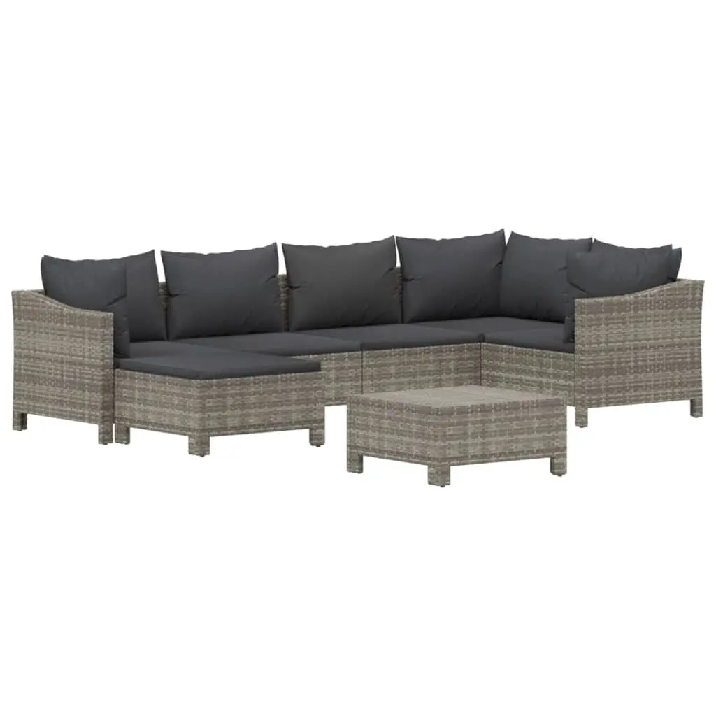 7 Piece Modular Garden Lounge Set with Cushions