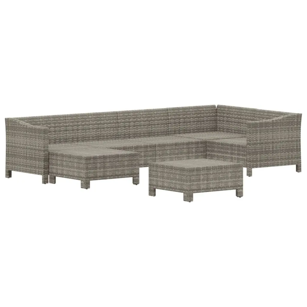 7 Piece Modular Garden Lounge Set with Cushions