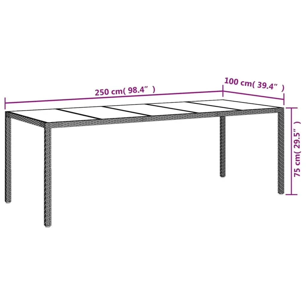 9 Piece Outdoor Garden Dining Set White PE Rattan Furniture with Cushions