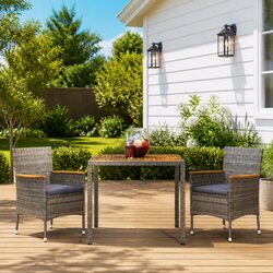 Sturdy Garden Dining Set - 3 Piece Outdoor Furniture
