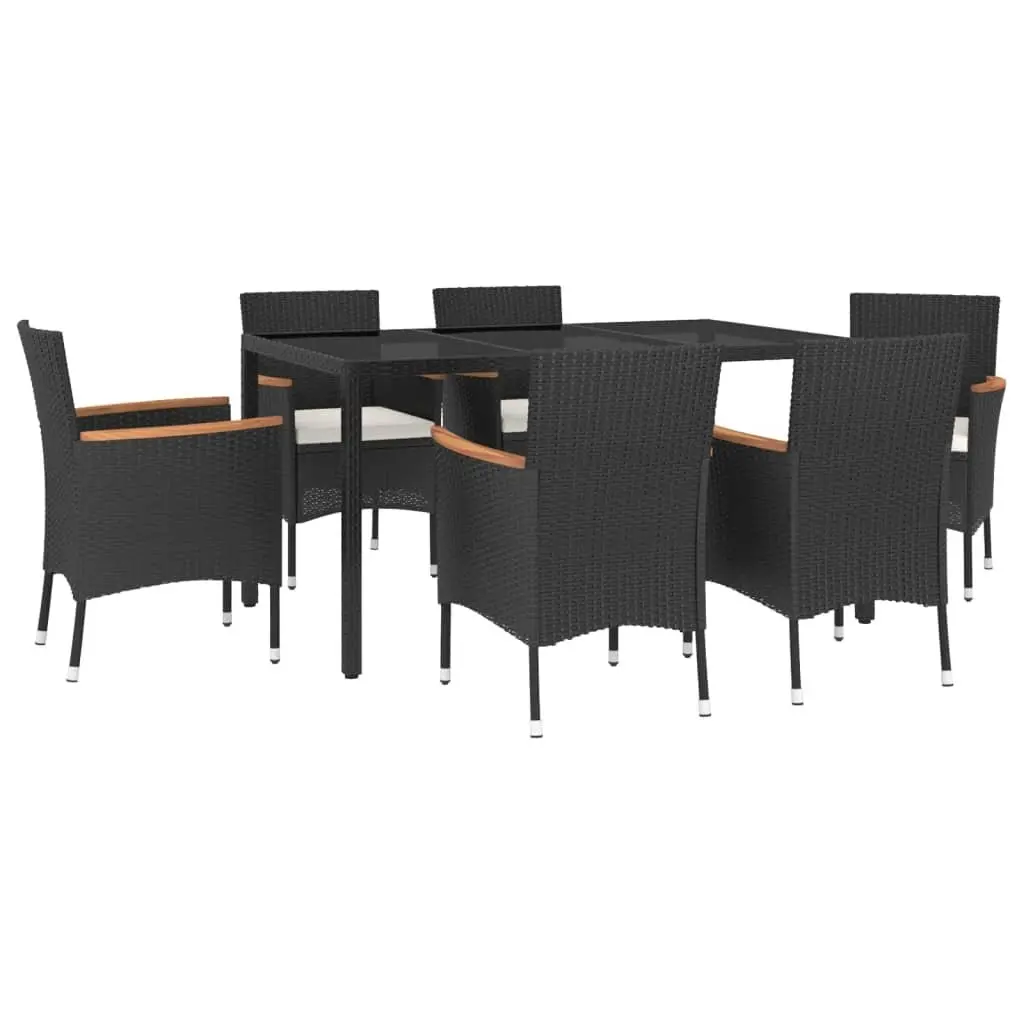 7 Piece Outdoor Dining Set with Cushions for Comfort