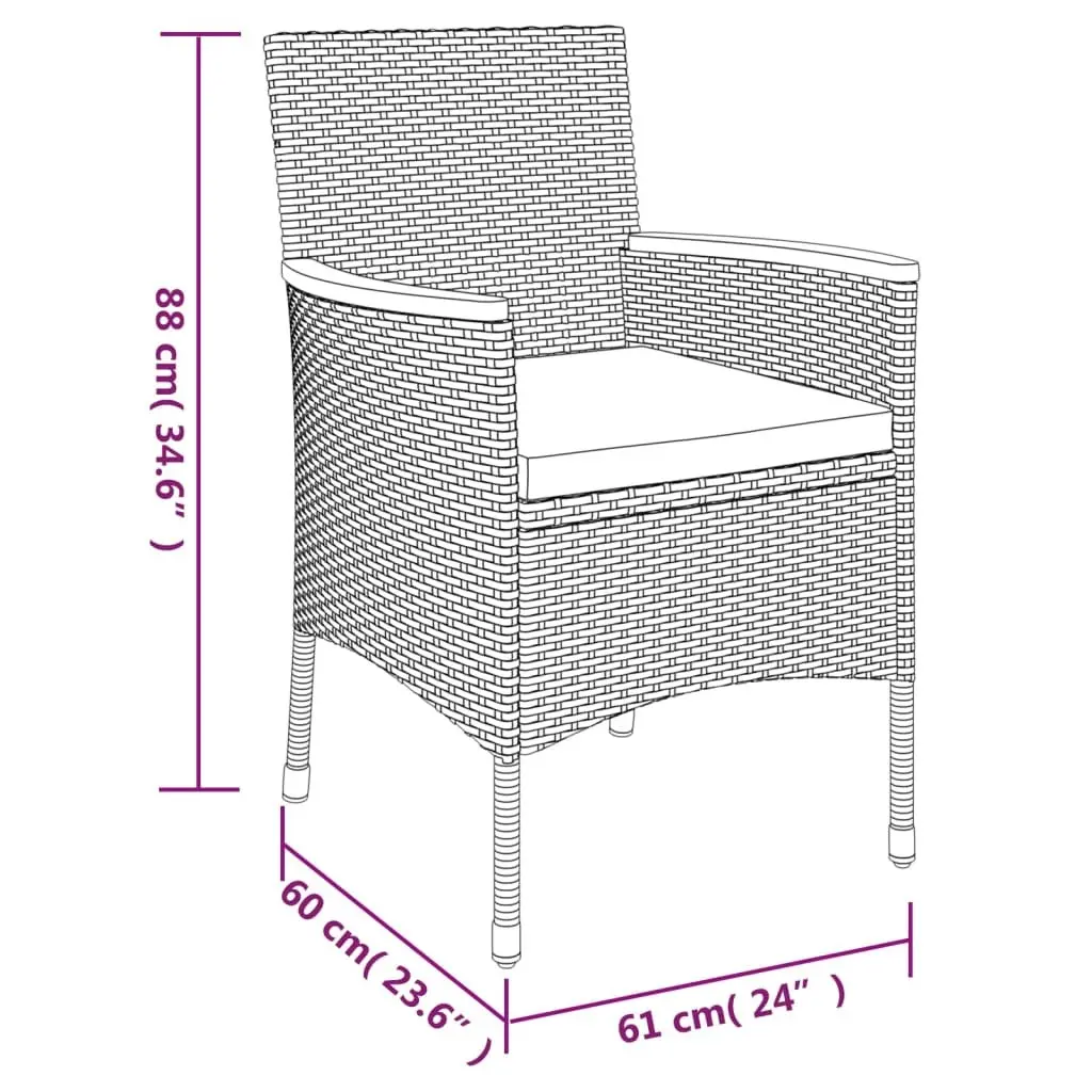 7 Piece Outdoor Dining Set with Cushions for Comfort