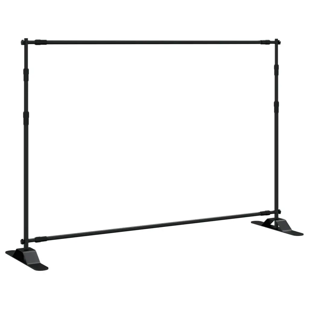 Adjustable Backdrop Stand Set 2 pcs Black Steel