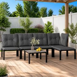 Sturdy 6 Piece Garden Lounge Set with Coffee Table