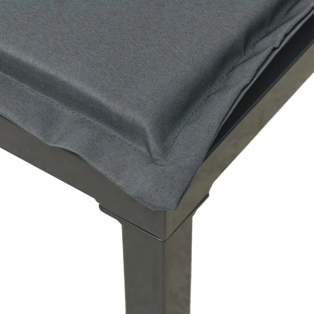 6 Piece Outdoor Garden Lounge Set in Black Grey