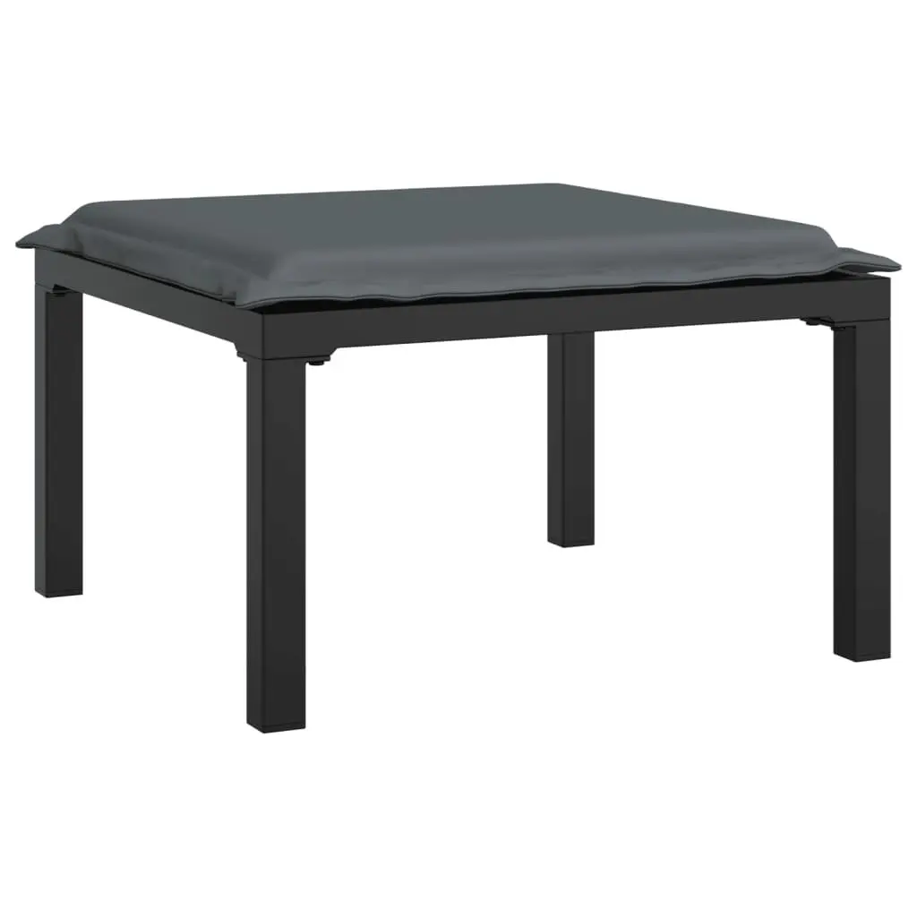 6 Piece Outdoor Garden Lounge Set in Black Grey