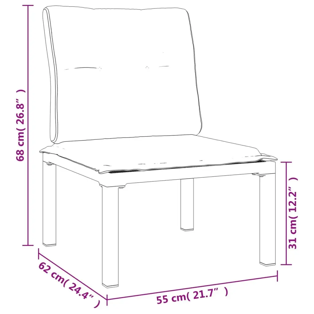 7 Piece Black Grey Modular Outdoor Lounge Set