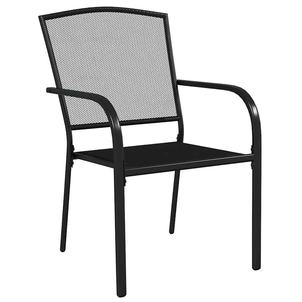 Outdoor Dining Set Steel 7 Piece Anthracite Garden Furniture