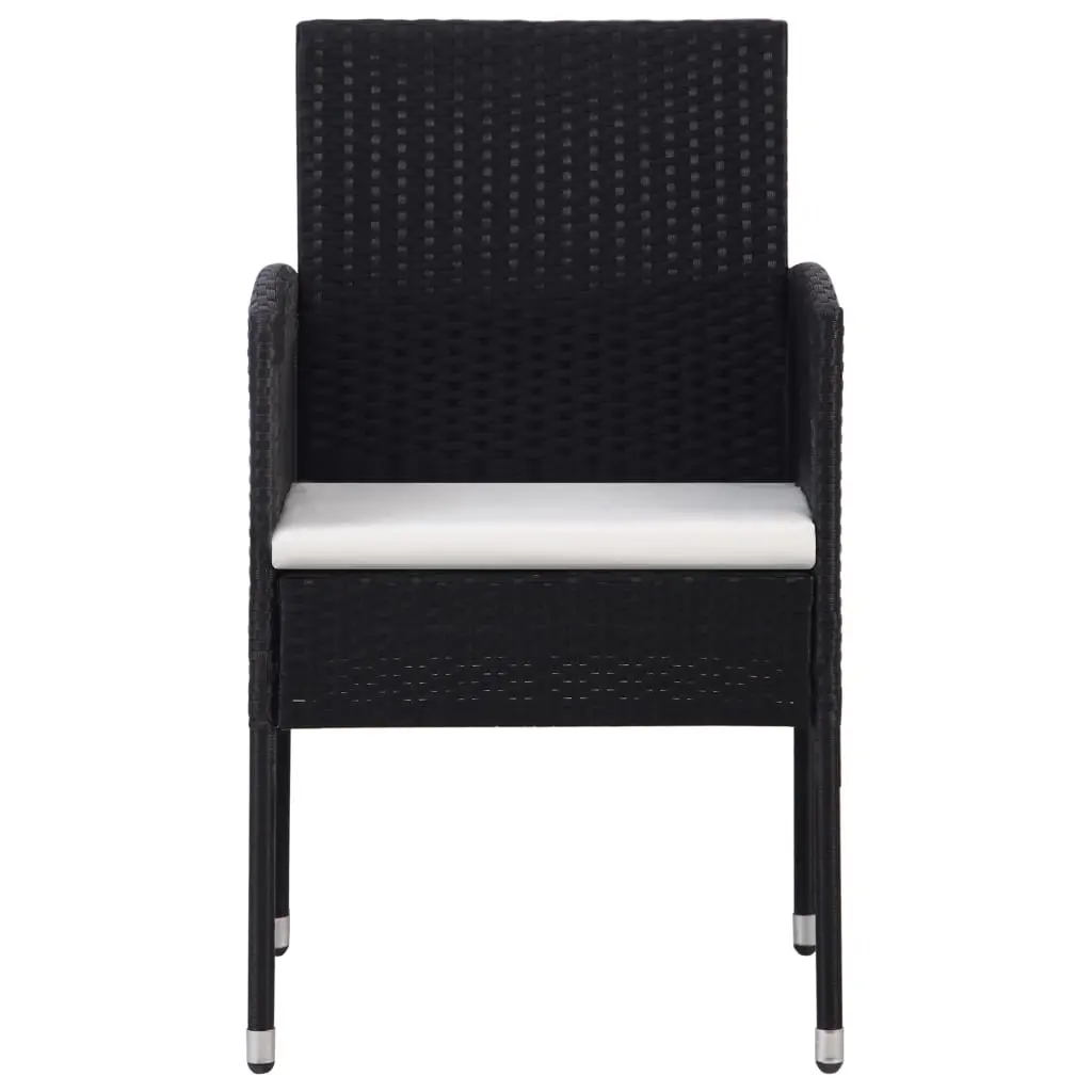 4-Piece Outdoor Garden Chair Set with Cream Cushions