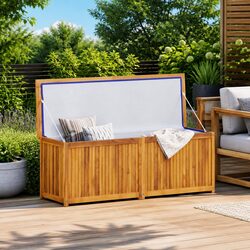 Sturdy Garden Storage Box 150x50x55 cm Teak Brown
