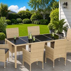 Premium Black Tempered Glass Table Top 4 Piece Set