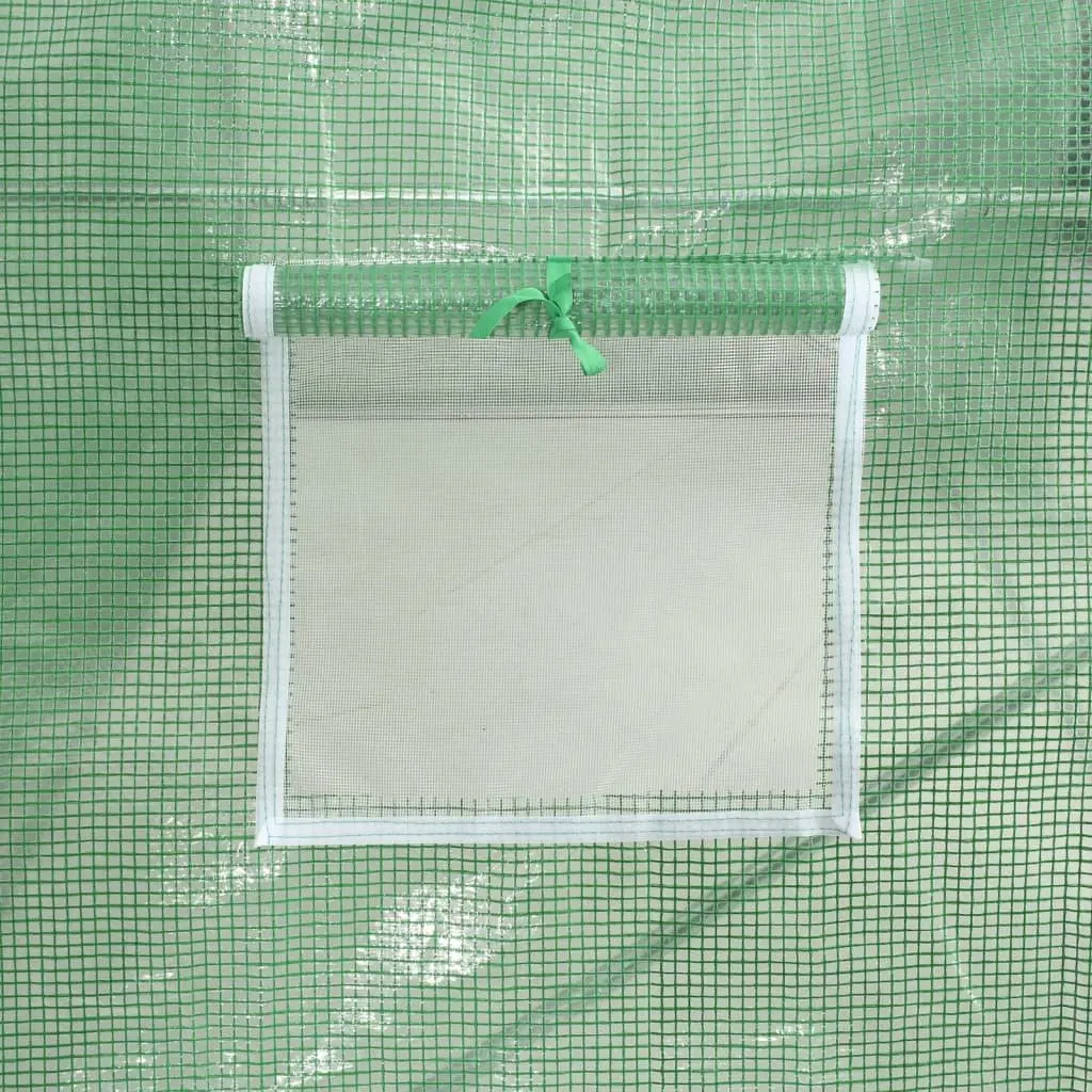 20 m² Steel Frame Greenhouse with Roll-Up Door