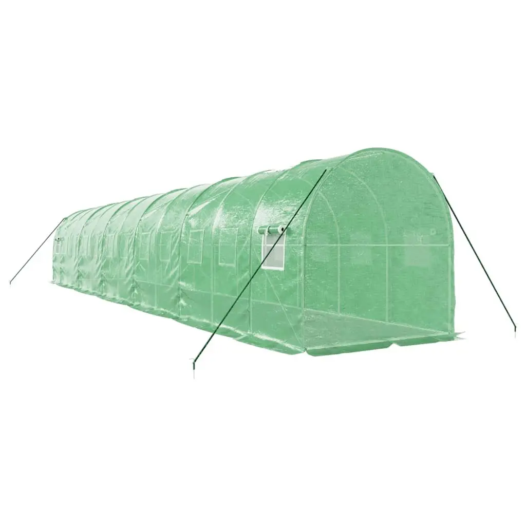 24 m² Steel Frame Greenhouse with Roll-Up Door