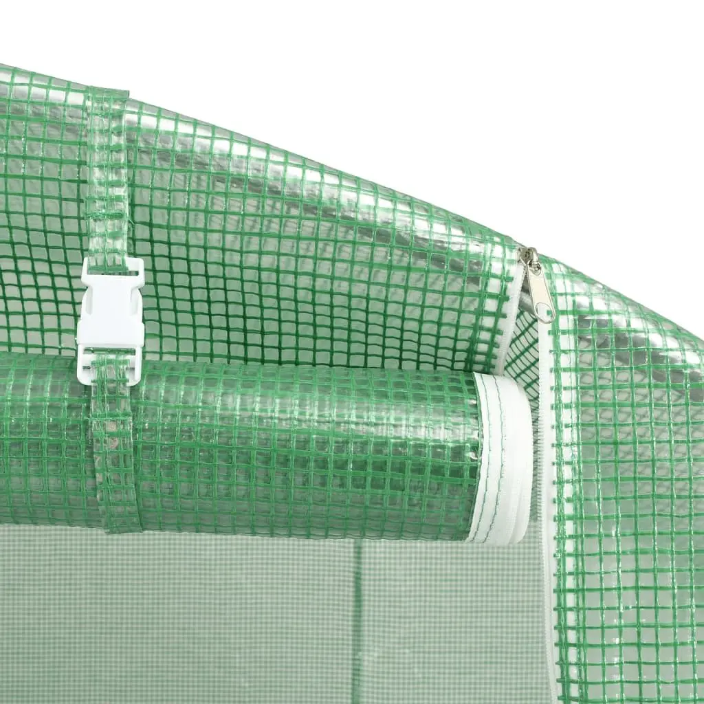 24 m² Steel Frame Greenhouse with Roll-Up Door