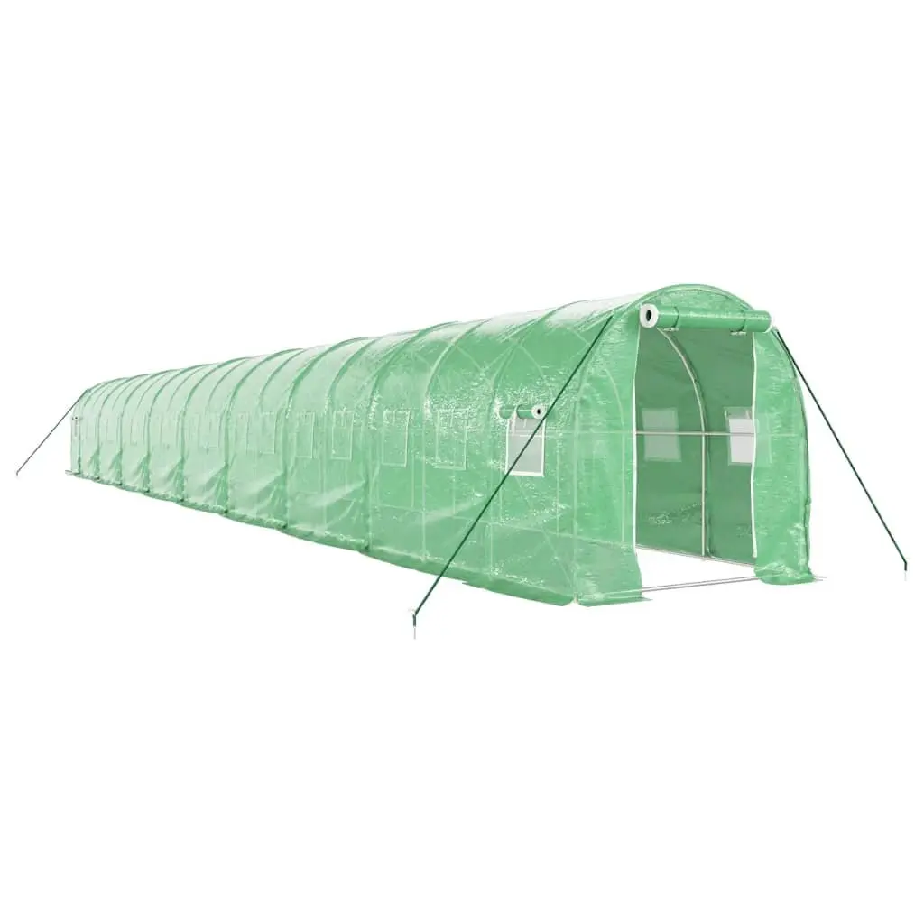 Greenhouse Steel Frame Polyethylene 36m² Green