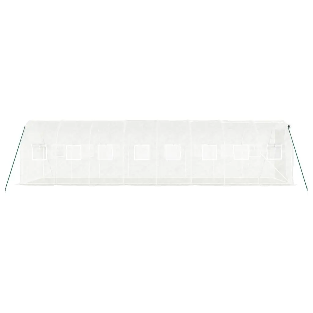 White Greenhouse with Steel Frame 8x2x2m, 16m²