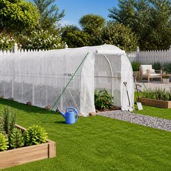 Durable Greenhouse 20x2x2m with Steel Frame & PE Cover