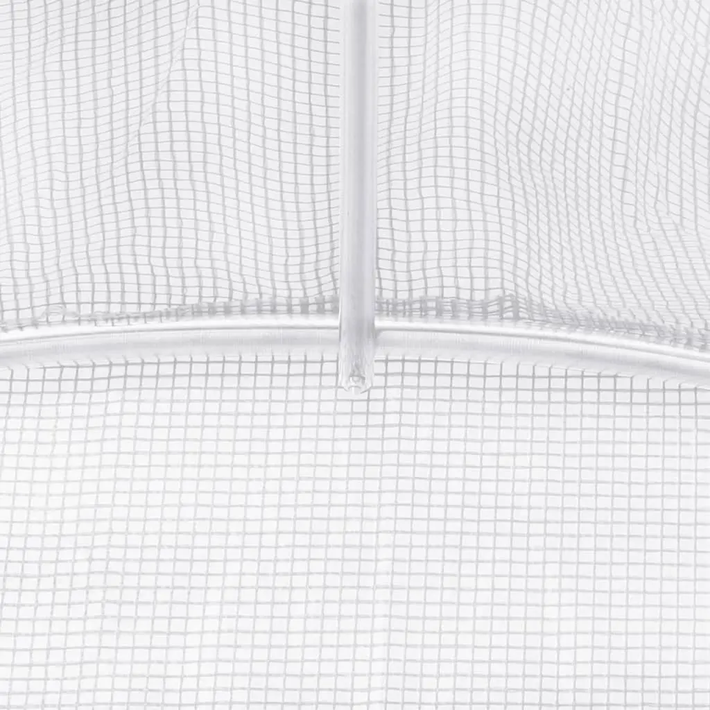 Greenhouse with Steel Frame White 44 m² 22x2x2 m Tunnel Garden Plant House