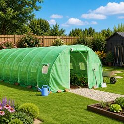 Robust Greenhouse with Steel Frame 18m² 6x3x2m