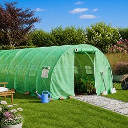 Durable Greenhouse 24 m² with Steel Frame for Outdoor Use