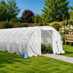 Durable Greenhouse 6x3x2m with Steel Frame and PE Cover