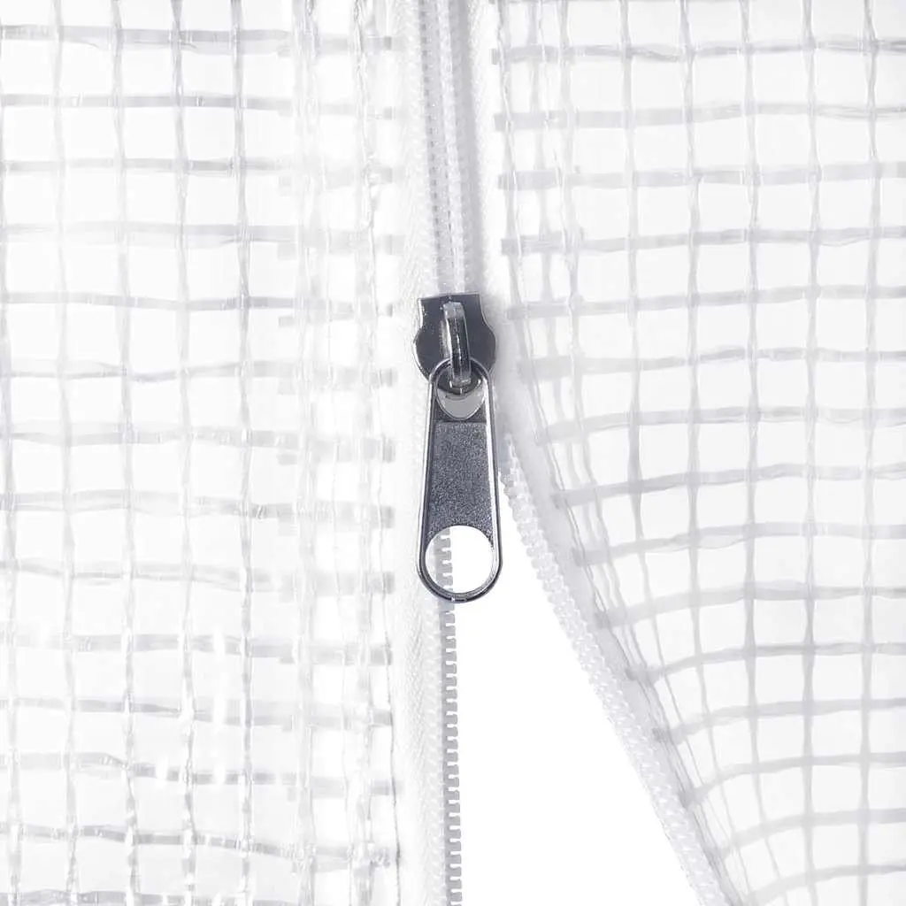 Greenhouse Steel Frame PE Cover 16x3x2m White