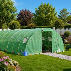 Durable 6x4x2m Greenhouse with Steel Frame and PE Cover