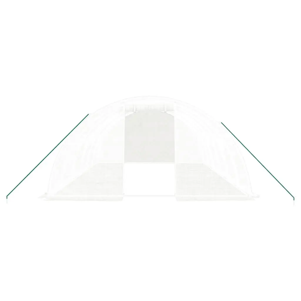 Greenhouse 6x4x2m Steel Frame White PE Cover
