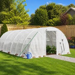 Durable 32m² Greenhouse with Steel Frame and UV Protection