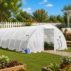 10x4x2m Greenhouse with White Steel Frame and PE Cover