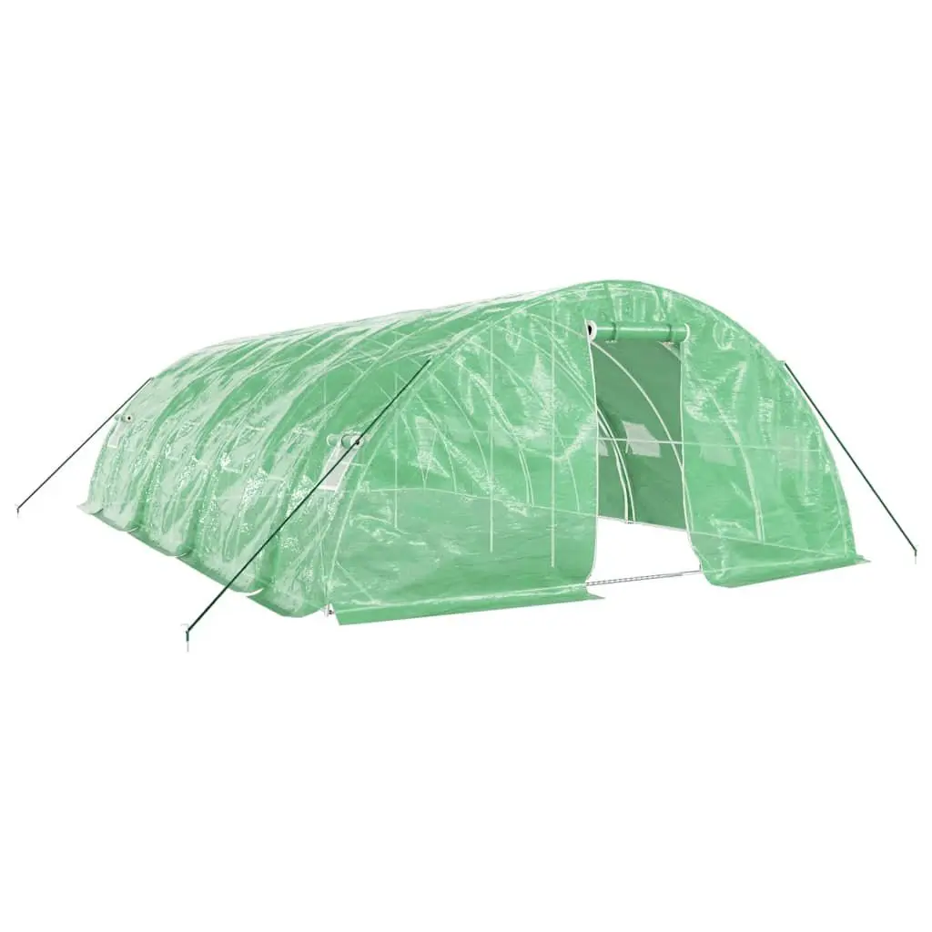 40 m² Greenhouse with Steel Frame and Roll-Up Door