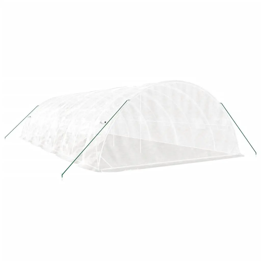 Greenhouse Steel Frame PE Cover 10x5x2.3m White
