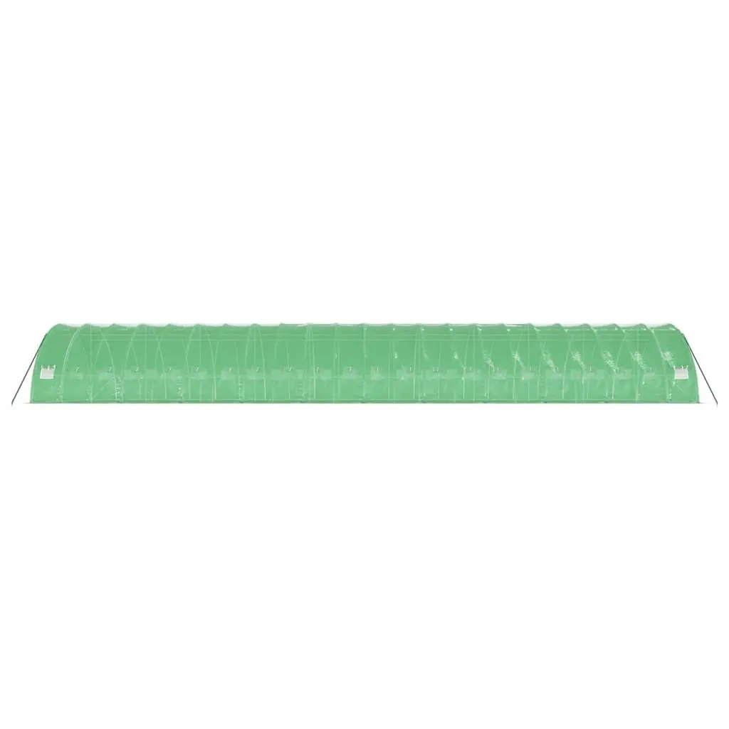 Greenhouse Steel Frame 22x6x2.85m Green PE Cover